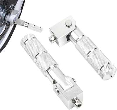 Voetsteunen Motor - Vouwpedalen Set - Comfortabel Rijden - Universele Pasvorm - 2 Stuks - Zilver