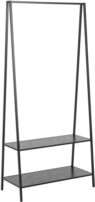 Giga Living Kledingrek Varven - Zwart Staal - 37x77x165cm