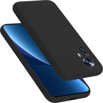 Cadorabo Hoesje geschikt voor Xiaomi 12 PRO in LIQUID ZWART - Beschermhoes gemaakt van flexibel TPU silicone Case Cover