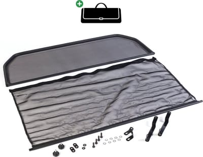 Windscherm VW Kever 1302/1303 | 1968-1979 | incl. luxe opbergtas | Zwart
