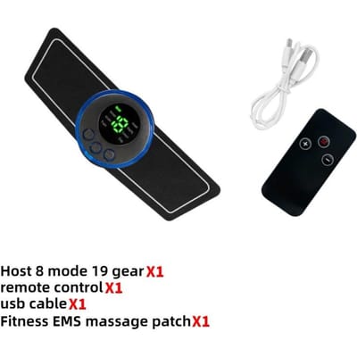 Elektrische spierstimulator EMS Draadloze billen Heuptrainer Abdominale ABS-stimulator Fitness Body Slimming Massager black