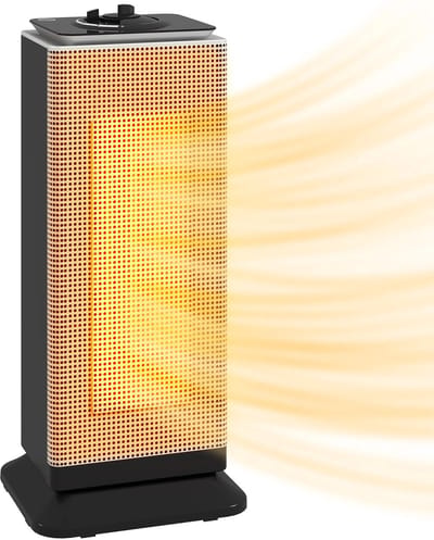 Roossentials elektrische kachel - Keramische kachel - 2000W Heater - Toren kachel - Draaibaar - Verstelbare thermostaat - Zwart