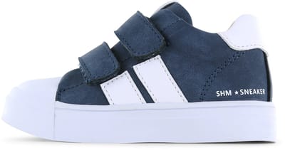 Shoesme Donkerblauwe Sneaker Met Witte Stripings - Sneakers Kinderen - Jongens - Dark Blue - Microfiber nubuck - Maat 23