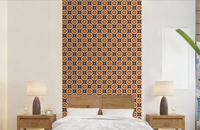 Behang - Fotobehang Retro - Vintage - Design - Cirkel - Breedte 120 cm x hoogte 240 cm