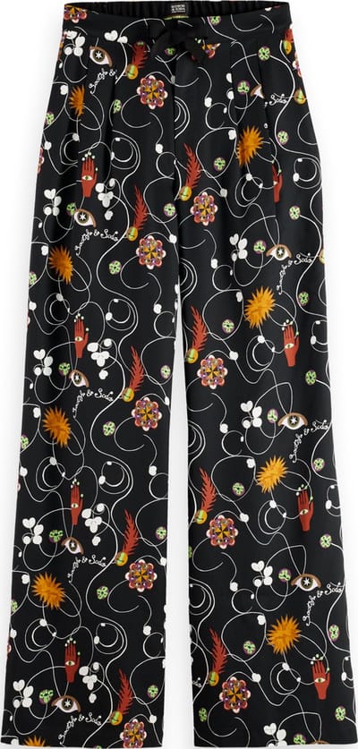 Scotch & Soda ELENI WIDE LEG PYJAMA PANT Dames Broek - Maat M-32