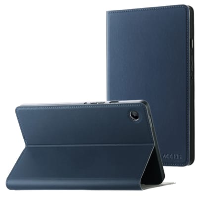 Accezz Tablet Hoes - Geschikt voor Samsung Galaxy Tab A11 - Classic Tablet Case - Donkerblauw