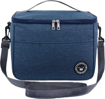 Lunchtas volwassenen - Picknicktas - Lunchtas - Slijtvast en duurzaam materiaal - Waterdicht en vuilafstotend - Geïsoleerde Koeltas - voor kantoor, maaltijdvoorbereiding en picknick - Marineblauw - 29*20*22cm - Oxford doek