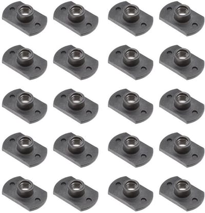 Lasmoeren 20 Stuks - M6 Schroefdraad - Koolstofstaal - T-vorm - 22,5x14mm - Voor Meubels/Voertuigen - Schroefbevestiging