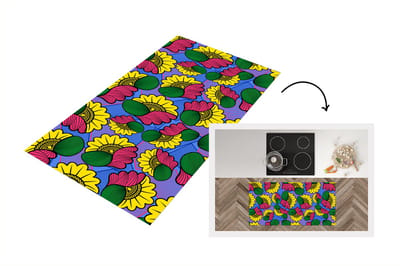 Keukenloper - Loper keuken - Bloemen - Patroon - Afrika - 120x60 cm - Keukenloper vinyl