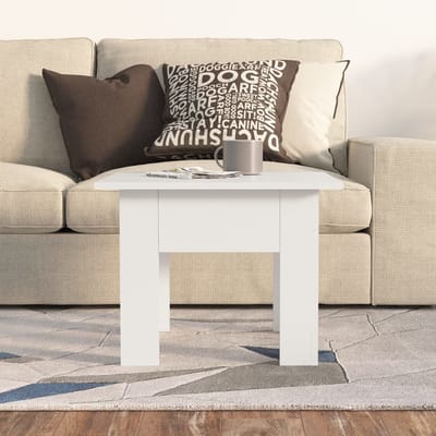 vidaXL - Salontafel - 55x55x42 - cm - bewerkt - hout - wit