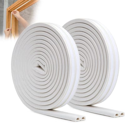 SnelShoppen - Raamafsluitband Tape, 10 m, Zelfklevend, Tochtstrip Isolatie voor Ramen en Deuren, Weerbestendige Strips voor Deuren (Wit)