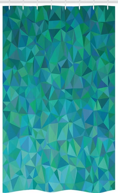 ABAKUHAUS douchegordijn abstract – geometrisch ontwerp – 120x180 cm – groen