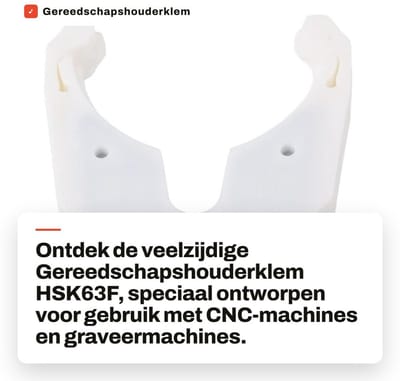 Dailygoods- Gereedschapshouderklem HSK63F - Vlambestendig - Slijtvast - Koudebestendig - CNC-frees - Automatische gereedschapswisselaar - Gereedschapshouder