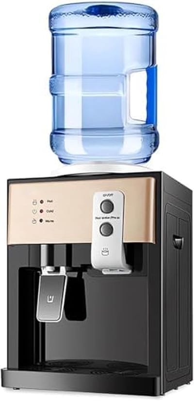 Water Dispenser - Dranken Koeler - Directe Dranken - Compact Werkblad - 18.9L Fles - Champagne Goud