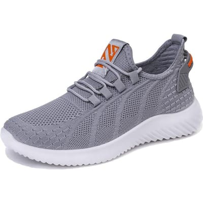 Chaussures de Course Homme Chaussures de Sport Respirantes Chaussures de Marche Extérieur Baskets Confortables Homme Chaussures de Course Air Tenis Masculino 41 gris