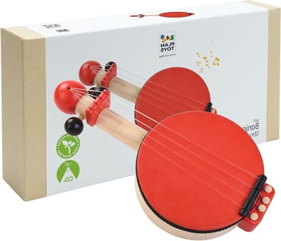 Houten Banjo - Mini Banjo - Muziek Leren Maken - 4 Snaren - Niet Gespecificeerd - Houtkleur