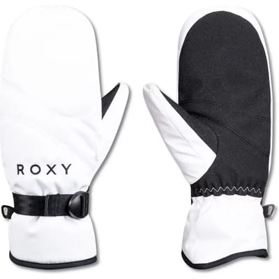 Roxy Wintersporthandschoenen Jetty Solid Volwassenen Vrouwen Snowboard/Skiwanten - S Wit