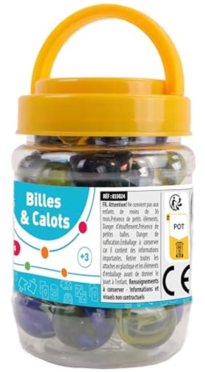 Knikkers en Caps - Recreatiespel voor Kinderen - Multicolor Glas Behendigheidsspel - Speelgoed Vanaf 3 Jaar