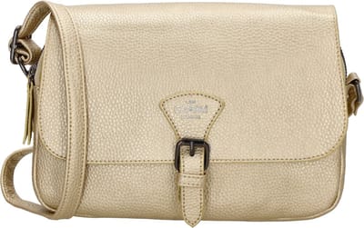 Charm London New York Schoudertas Dames - Crossbodytas met verstelbare schouderband - Tas van Imitatieleder - Goud