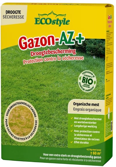 Ecostyle Gazon-Az+ Droogtebescherming - Gazonmeststoffen - 4.5 kg