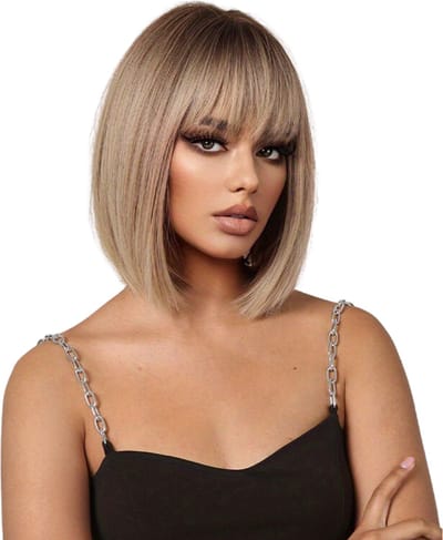 Nivard Pruiken Dames - Lang Haar - Cosplay Pruik - Hair Wig - Goud - 35cm