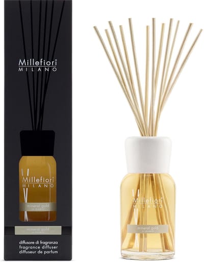 Millefiori Milano Geurstokjes 500 ml - Mineral Gold