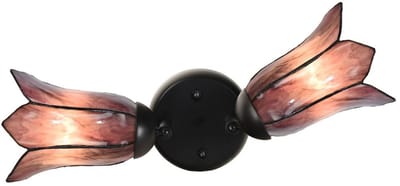 Dubbele spot Zwart met Gentian Purple - Art Deco Trade
