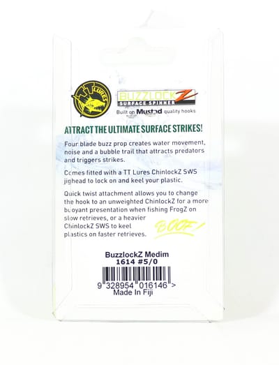 Tackle Tactics TT Buzzlockz Medium 5/0 1/pak (6146) yellow