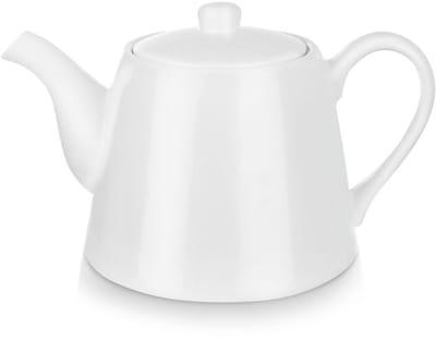 Orion Luna Serie - Porseleinen Theepot - 2L - Wit - Scharnierdeksel
