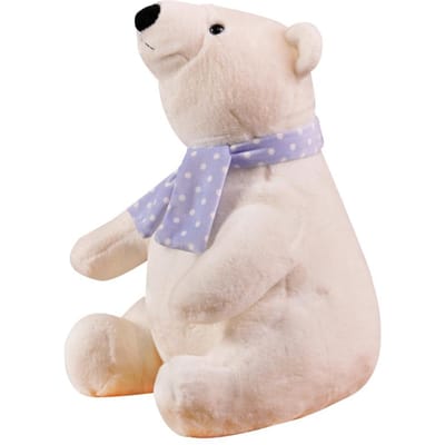 25/30/40cm Adorables Ours Polaire Peluches Mignonnes Ours Blancs Doux Avec Écharpe Poupées Animal en Peluche Oreiller Cadeau Saint-Valentin Filles 30cm blanc