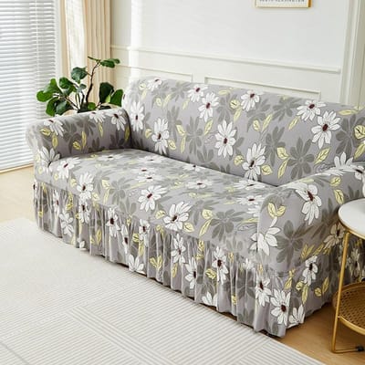 Elastische bankhoes voor woonkamer Bedrukte bankhoes L-vormige bank Meubelbeschermer Hoes Slaapkamer Woondecoratie Bankhoes Medium(145-185cm)1PC