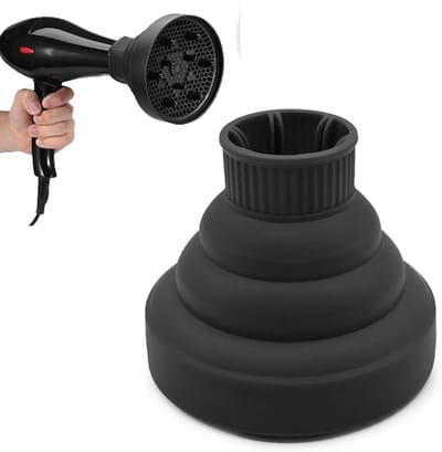 Vouwbare silicone diffuser voor haardrogers, geschikt voor 1.4-2 inch, 5 kleuren beschikbaar, ideaal voor krullend haar