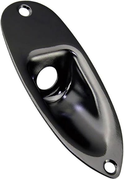 Allparts AP0610003 Zwarte Jackplate voor Strat® met Montage-Schroeven