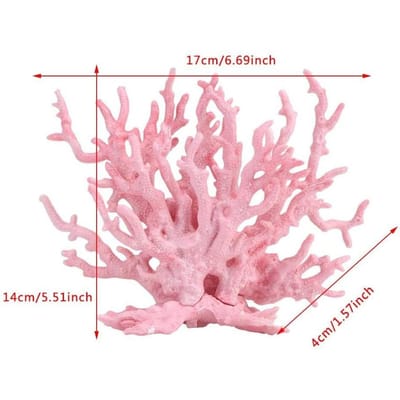 Levendig Kunstmatig Koraalplant Ornament van Plastic voor Aquarium Onderwater Vissenkom Tuin Landschappen S 8.9 X 1.5in roze