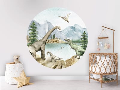 Muursticker Dino Dreams Kikki Belle-kinderkamer-eyecatcher-dino-wanddecoratie-kinderkameraccessoires-100cm