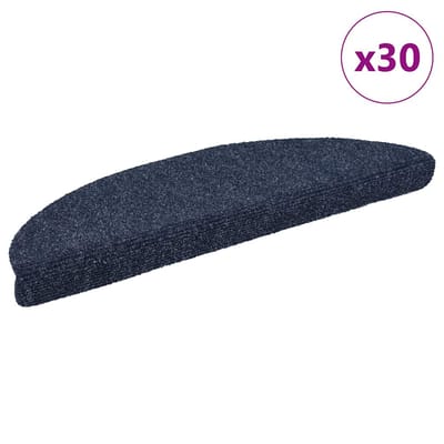 vidaXL - Trapmatten - Zelfklevend - 30 - stuks - 56x17x3 - cm - Blauw - Halfrond