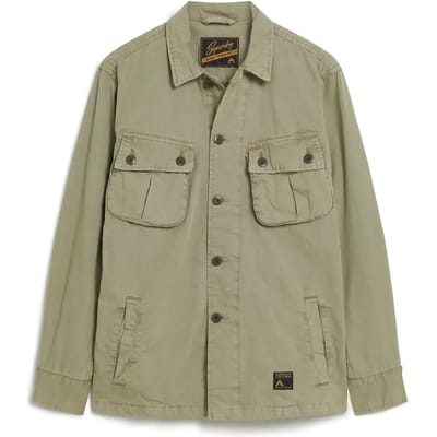 Superdry Militaire Overshirtjas Khaki Grootte: M