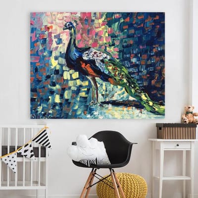 5d bricolage diamant peinture Graffiti mosaïque broderie Animal abstrait paon point de croix 20X30CM gray
