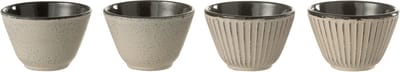 J-Line theemok - metaal - beige - 2 dozen van 2 stuks