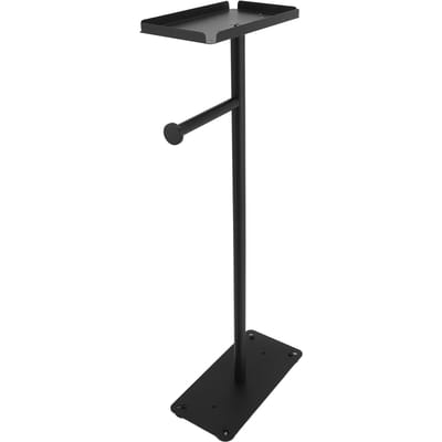 Staande Toiletpapierhouder Standaard RVS Zwart Tissue Rolhouder Potplanten voor Badkamer black