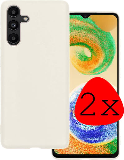 Hoesje 2 Stuks - Geschikt voor Samsung Galaxy A04s - Sterk & Shockproof - Case Siliconen - Back Cover - Telefoon Hoes - Wit
