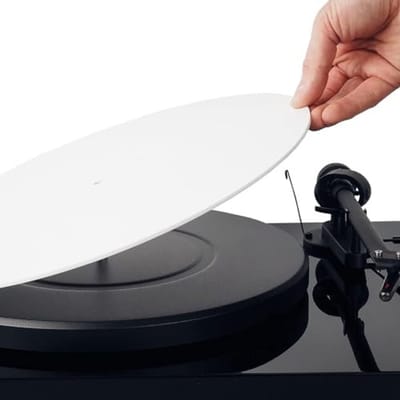 Dailygoods - Draaitafelmat - Slipmat voor Platenspeler - Vermindert Geluid - Wit - Vervangende Acryl Slipmat - Geschikt voor 12 Inch - Voor 33 1/3rpm...