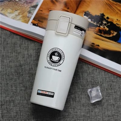 Thermosbeker 500ml - Dubbelwandig 304 RVS, Lekvrije Geïsoleerde Koffie & Thee Mok, Duurzame Hot & Cold Waterfles