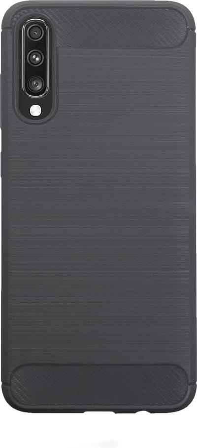 BMAX Carbon soft case hoesje geschikt voor Samsung Galaxy A70 / Soft cover / Telefoonhoesje / Beschermhoesje / Telefoonbescherming - Grijs