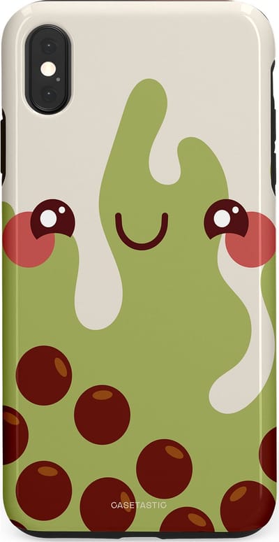 Casetastic Hoesje Geschikt voor Apple iPhone Xs Max - Stijlvolle Beschermende Duo-layer Case - Smeltende pistache bolletjes
