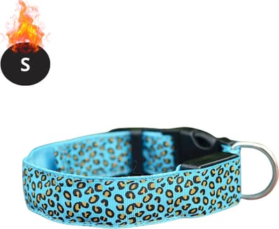 Bovista Lichtgevende Halsband - Verlichte Halsband - Lichtgevend - Hond - Kat - Lampje - Hondenhalsband Led - Oplaadbaar - Blauw - S