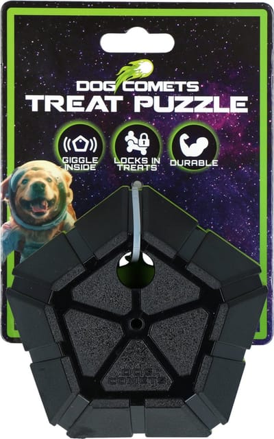 Dog Comets Treat Puzzel - Snackbal - Hondenspeelgoed Intelligentie - Hondenbal - Hondenspeeltjes - Hondenpuzzel - 10 x 10 cm - Groen