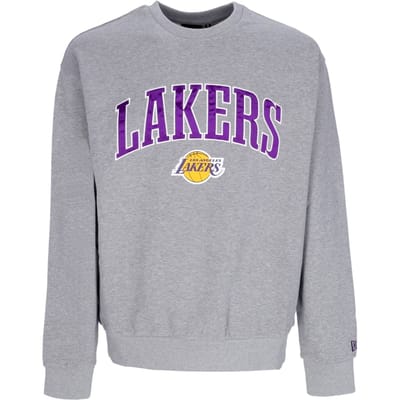 Lichtgewicht herensweatshirt met ronde hals Nba Applique Crew Loslak Heather Grey/true Purple