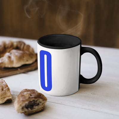 Magische Mok - Foto op Warmte Mokken - Koffiemok - Ciao - Hoofdletters - Blauw - Minimalistisch - Magic Mok - Beker - 350 ML - Theemok