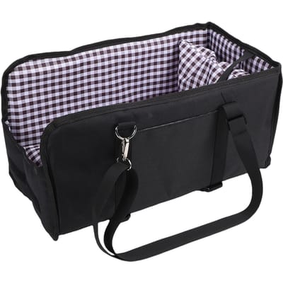 Siège Auto pour Chien de Console Antidérapant Portable Console Centrale Sécurité Chien Siège Auto Rehausseur pour Voyage Noir noir